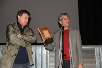 Rodrigo Diaz, direttore del Festival. con Silvio Da Rin, cineasta italo-brasiliano, vincitore del Premio Oriundi